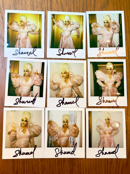 Shannel: All Stars premier look signed Polaroids